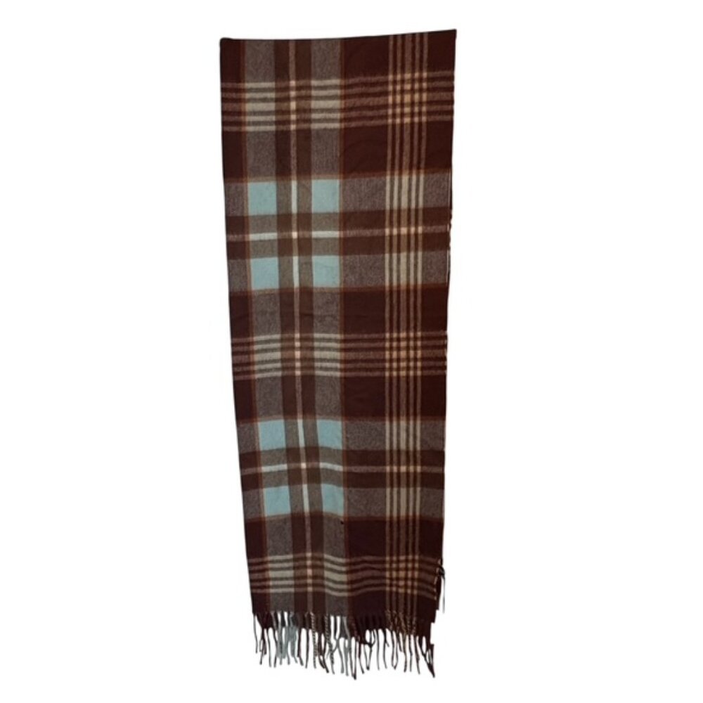 Altea Milano Mohair & Angora Scarf Blue/Brown